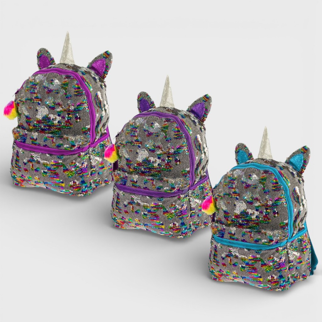 Mochila Infantil Escolar Volta as Aulas Feminina Unicórnio Meninas Paetê Colorido Divertida em Oferta na Shopee