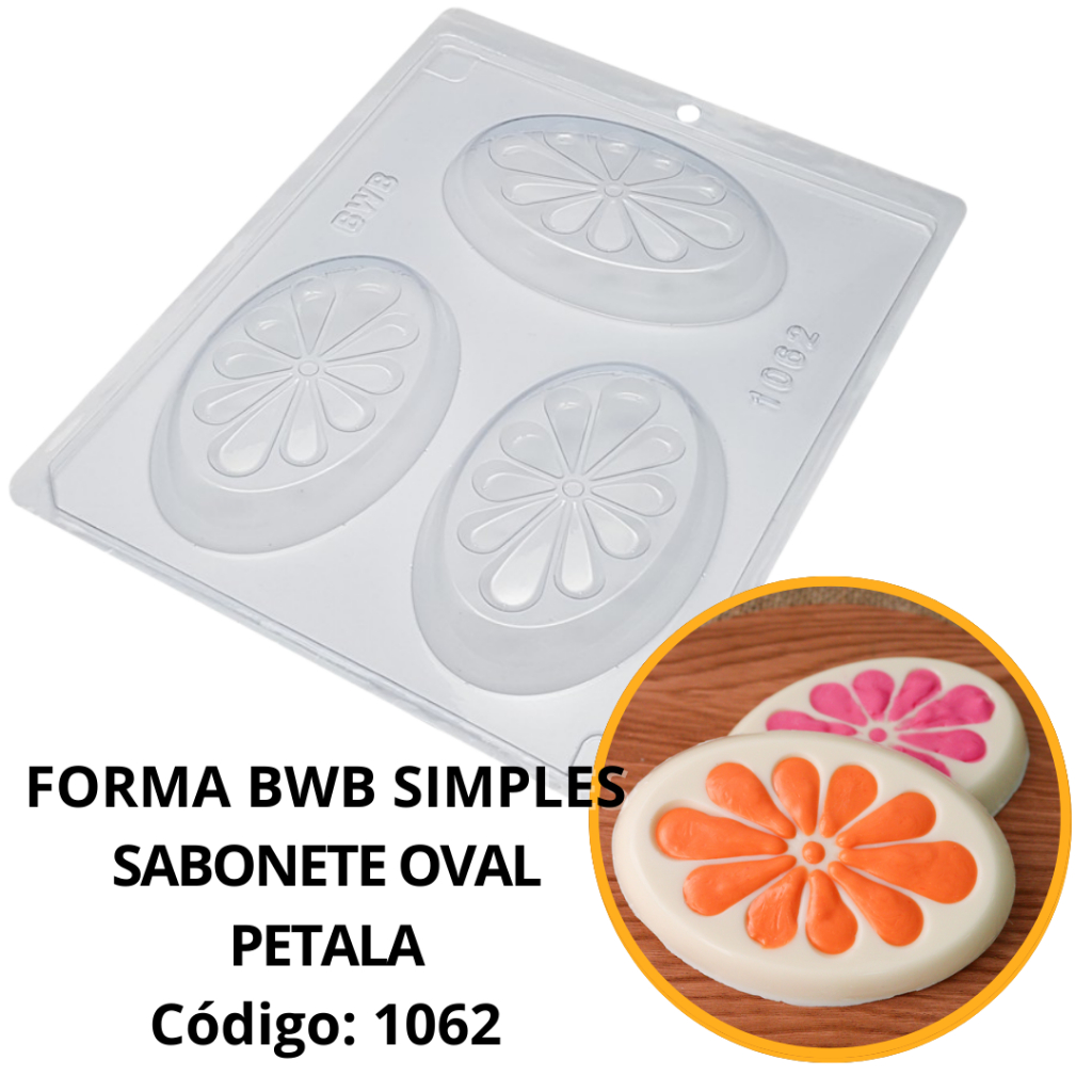 1~10 Forma Simples - Sabonete Oval Pétala 1062 (J1) Acetato BWB - Ideal para Bombons, Doces e Chocolate (Páscoa) em Oferta na Shopee