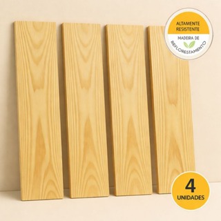 Kit 4 Tabua De Madeira Pinus Prateleira Estante Rack Bancada em Oferta na Shopee