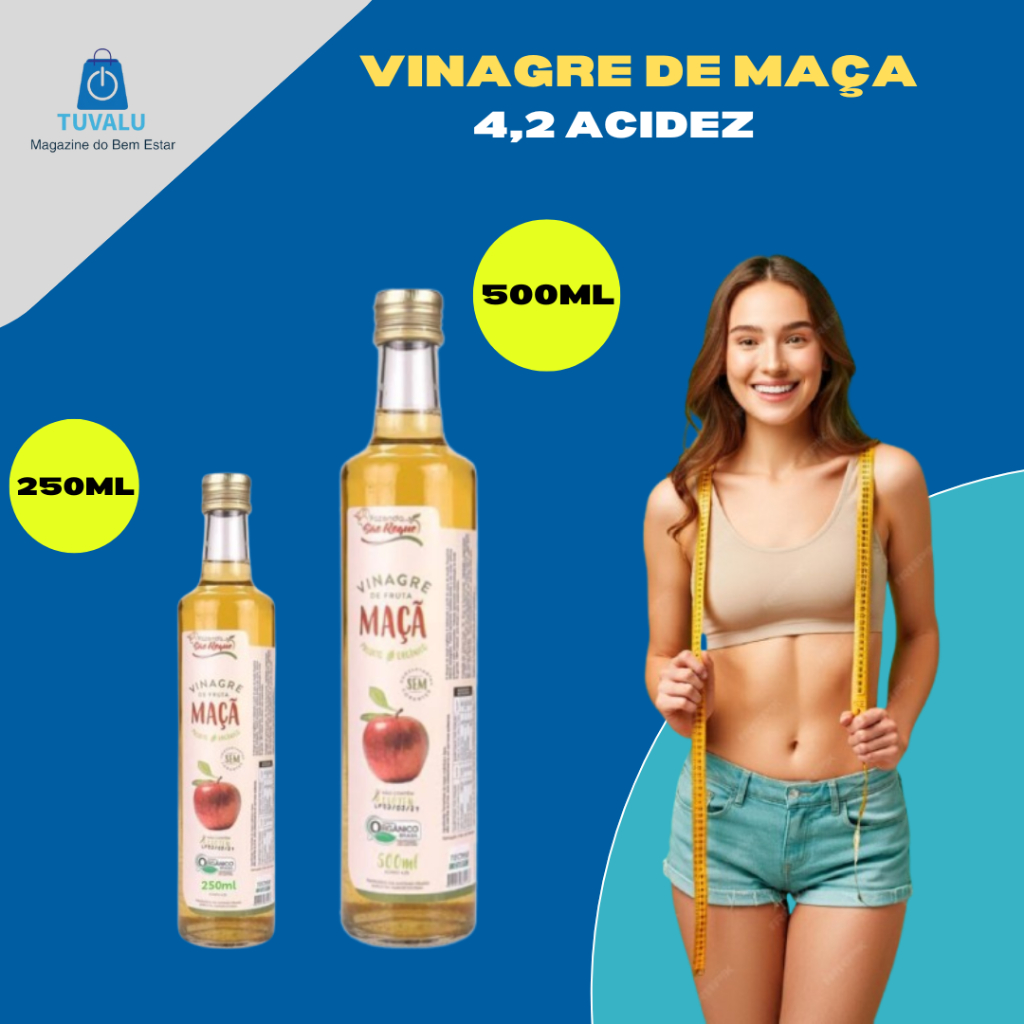 Vinagre Maçã Orgânico 4,2% Acidez (500ml ou 250ml) Fazenda São Roque em Oferta na Shopee