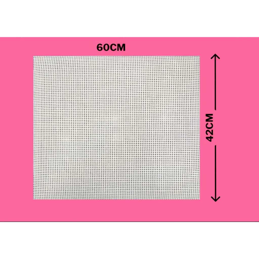Malha Chenile tela para estrurar 42x60cm branca