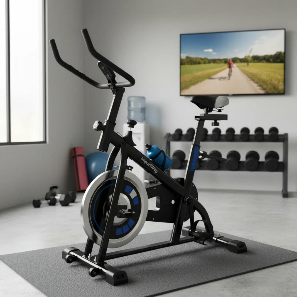 Bicicleta Ergométrica Spinning 8kg | Silenciosa, Assento Ajustável e Monitor Completo