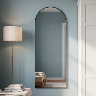 Espelho de Banheiro Formato Vitral para Sala Quarto Apartamento com Moldura Couro 110x50cm em Oferta na Shopee