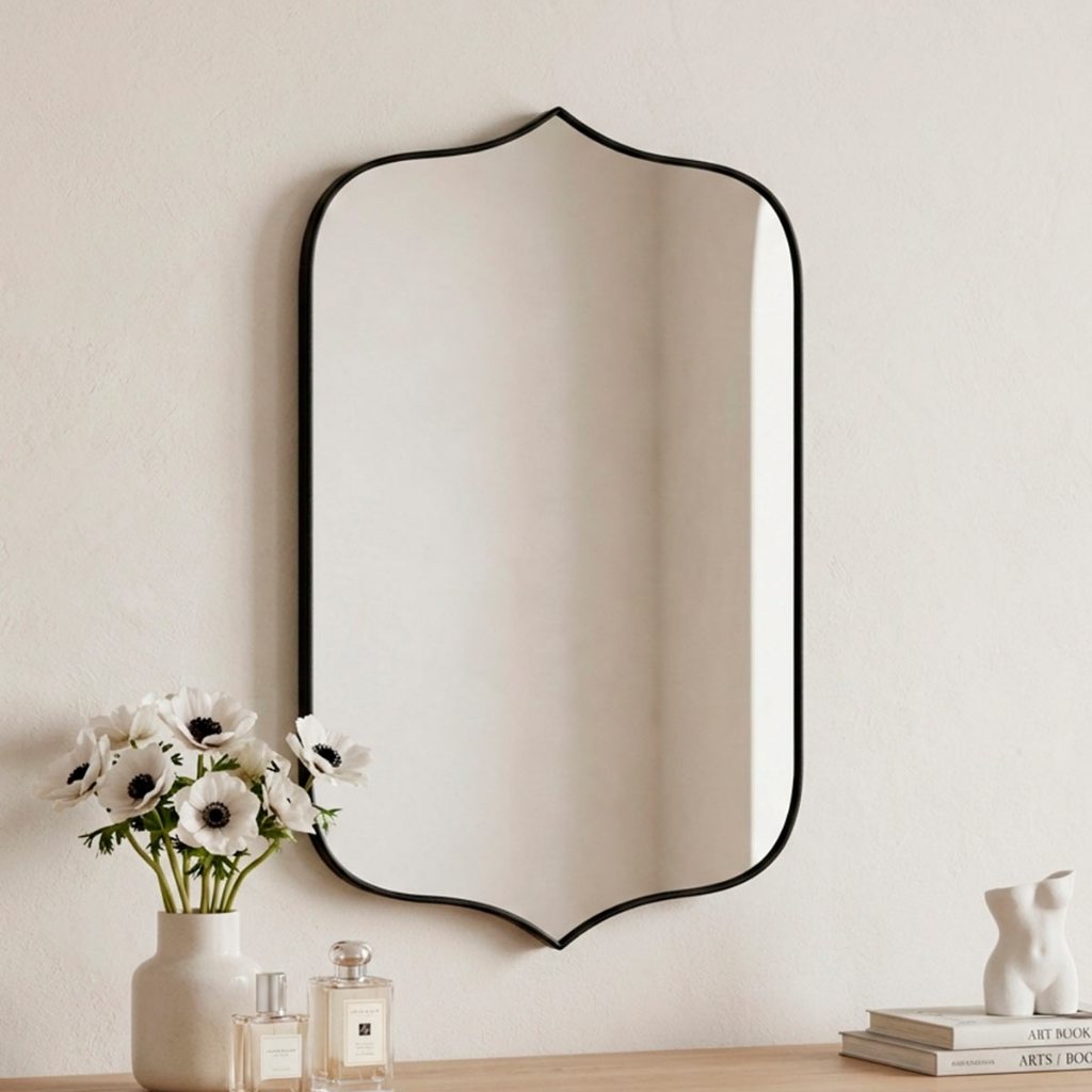 Espelho Orgânico 110x60cm com Borda em Couro Ecológico e Fixação Metálica - Modelo Bali em Oferta na Shopee