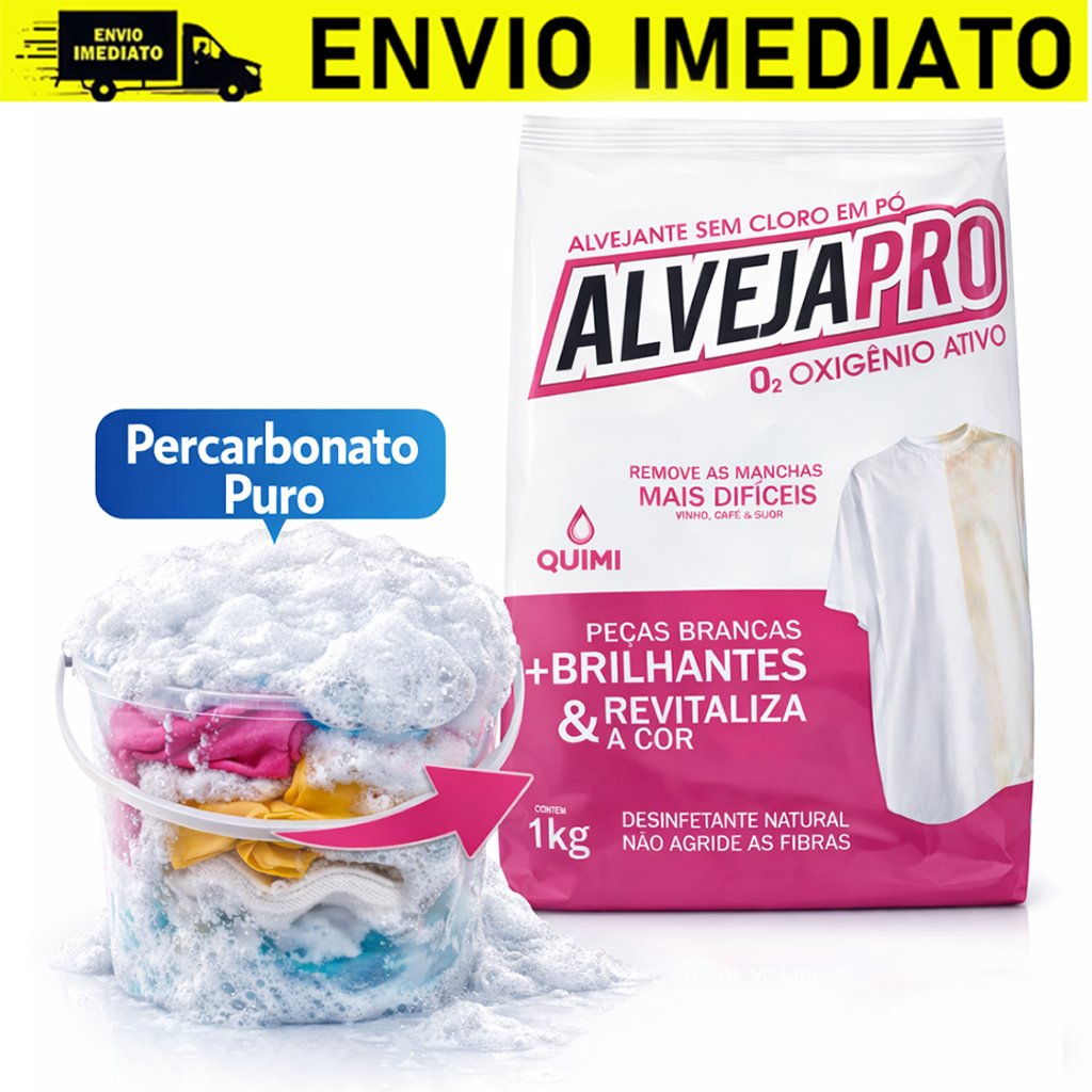 Percarbonato de sódio 100% PURO limpa manchas alvejante em pó sem cloro em Oferta na Shopee