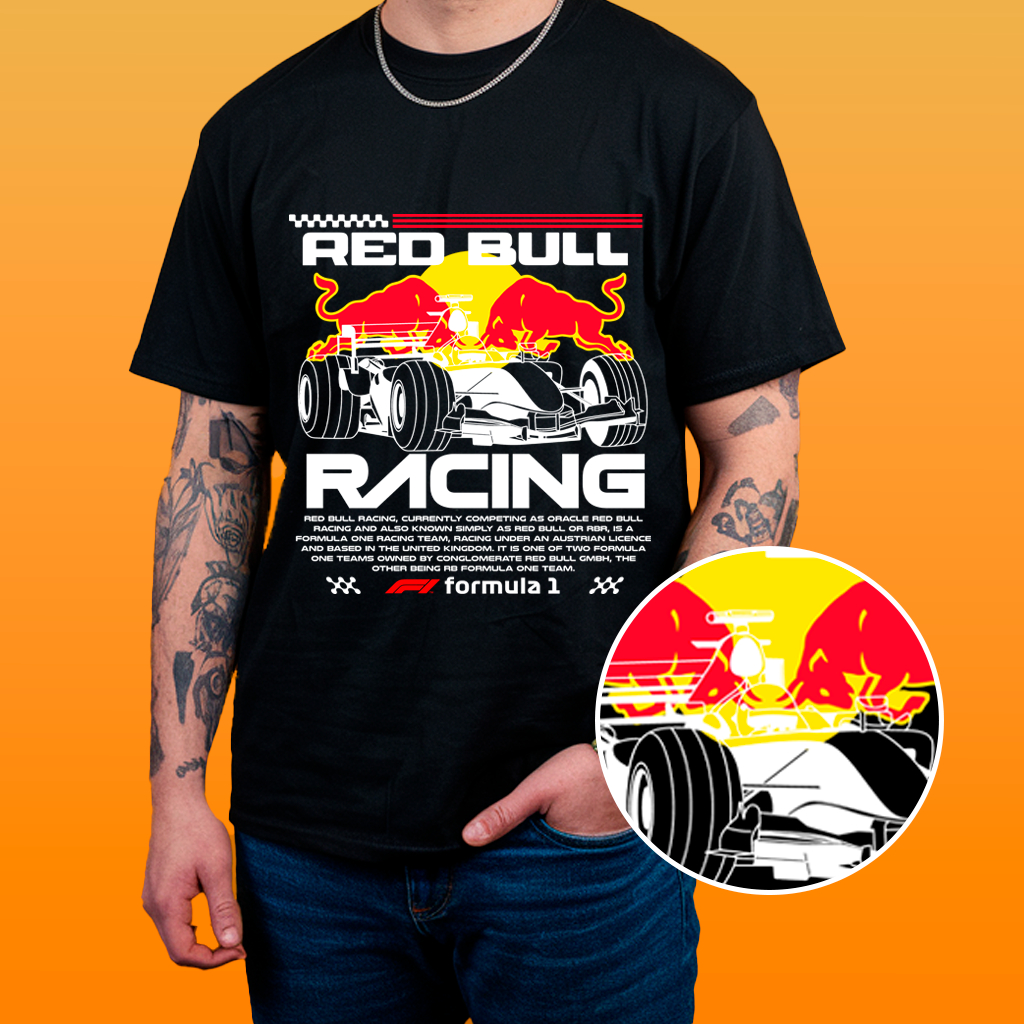 Camisa Estampa de Carro - RED BULL 7 Algodão 30.1