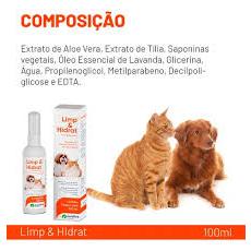 Limp e Hidrat Solução Limpeza de Ouvidos Cães e Gatos 100 mL