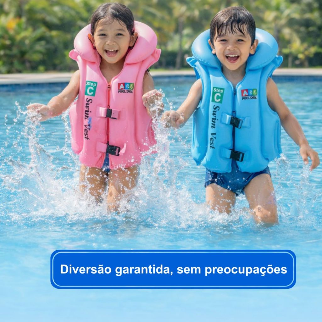 Boia Infantil Colete Salva Vidas Colete Inflavel Colete Flutuante Natação Piscina Praia Rios Lagos em Oferta na Shopee