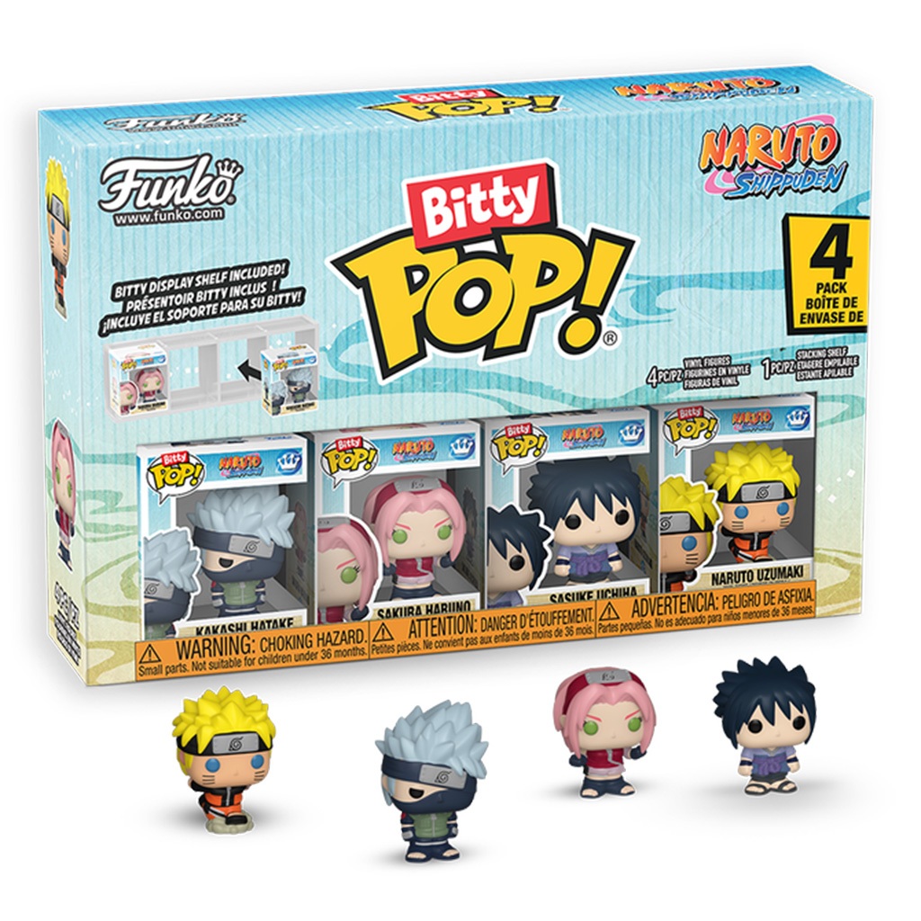 FUNKO BITTY POP NARUTO SHIPPUDEN TEAM 7 KAKASHI 4PACK (89863) NOVO ORIGINAL em Oferta na Shopee