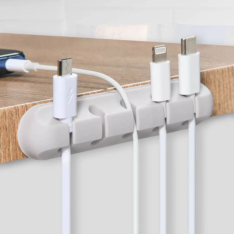 Organizador de Cabos e Fios Adesivo Para Mesa Escritório Setup Gamer - Suporte Clip USB