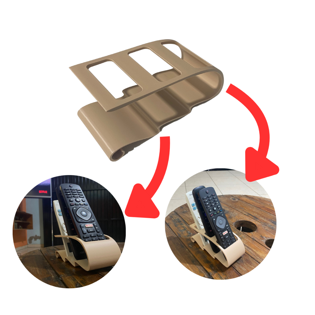 Organizador de Controles Remotos 3 Lugares – Design Moderno em Oferta na Shopee