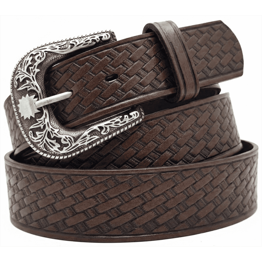 Cinto Country Artesanal Entalhado Cowboy Couro Legitimo Peao Marrom + Fivela Tradicional Onix em Oferta na Shopee