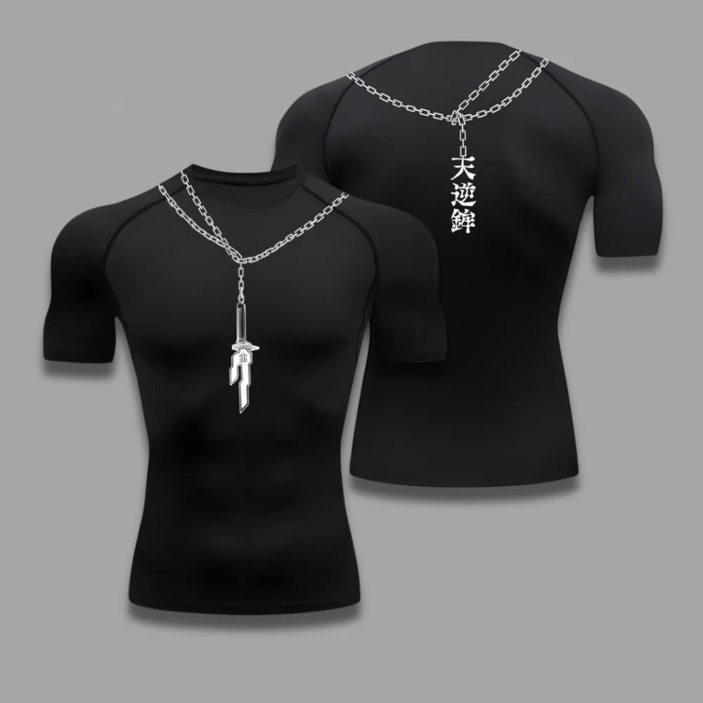 Camiseta Compressao Apertada Fitness Toji Fushiguro Behind Inverted Of Spear Anime Gym Academia em Oferta na Shopee