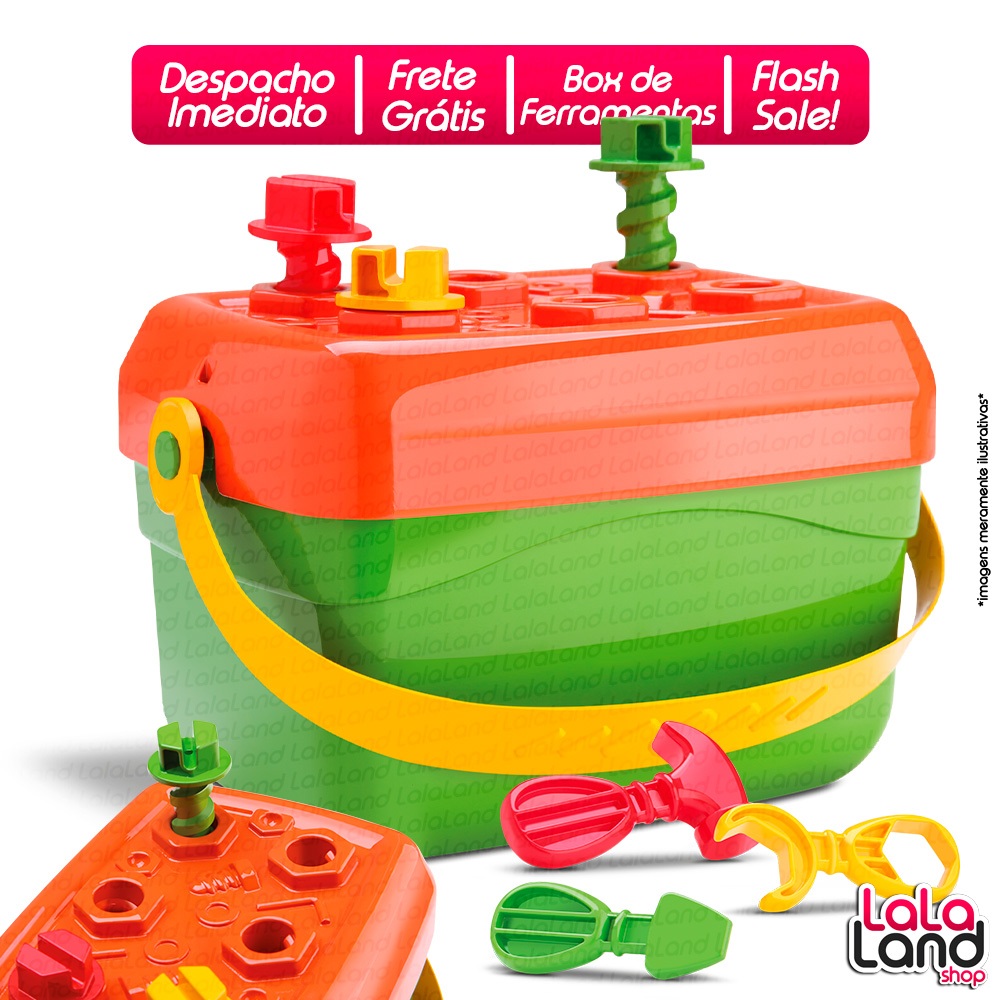 Brinquedo Didático Baldinho de Ferramentas Oficina Infantil Com Chave de Fenda Parafusos Acessórios em Oferta na Shopee