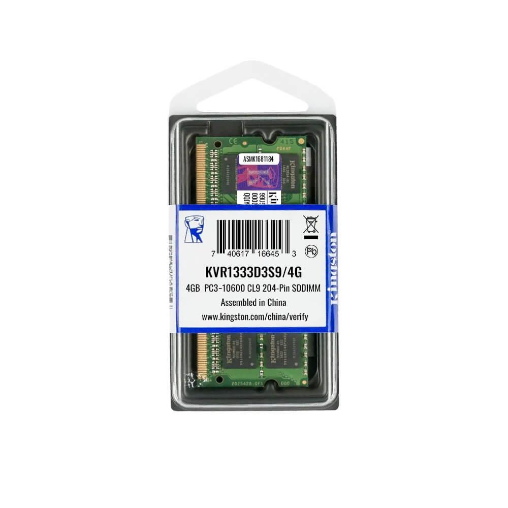 Memória Kingston DDR3 4GB 1333MHZ SODIMM KVR1333D3S9/4G em Oferta na Shopee