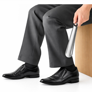 Calçadeira Inox Premium 17cm Para Sapato Tênis e Bota Calçador Metal Resistente Conforto ao Calçar em Oferta na Shopee