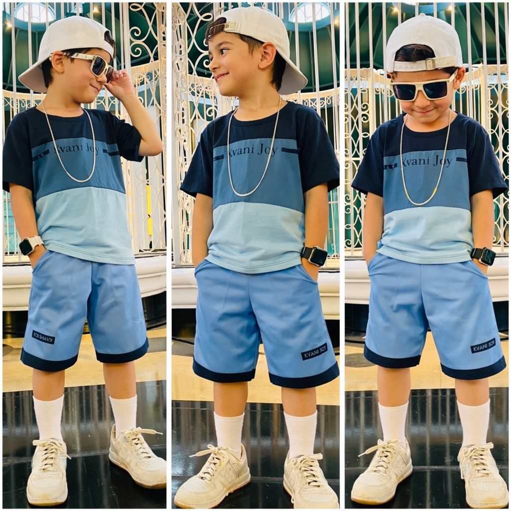 Conjunto Infantil Menino Verão – Camiseta + Bermuda Confortável | 1 a 12 Anos em Oferta na Shopee