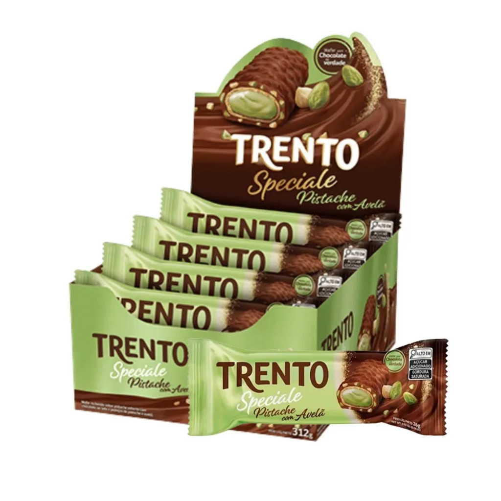 Trento Speciale Pistache Com Avelã C/ 12 - 312g em Oferta na Shopee