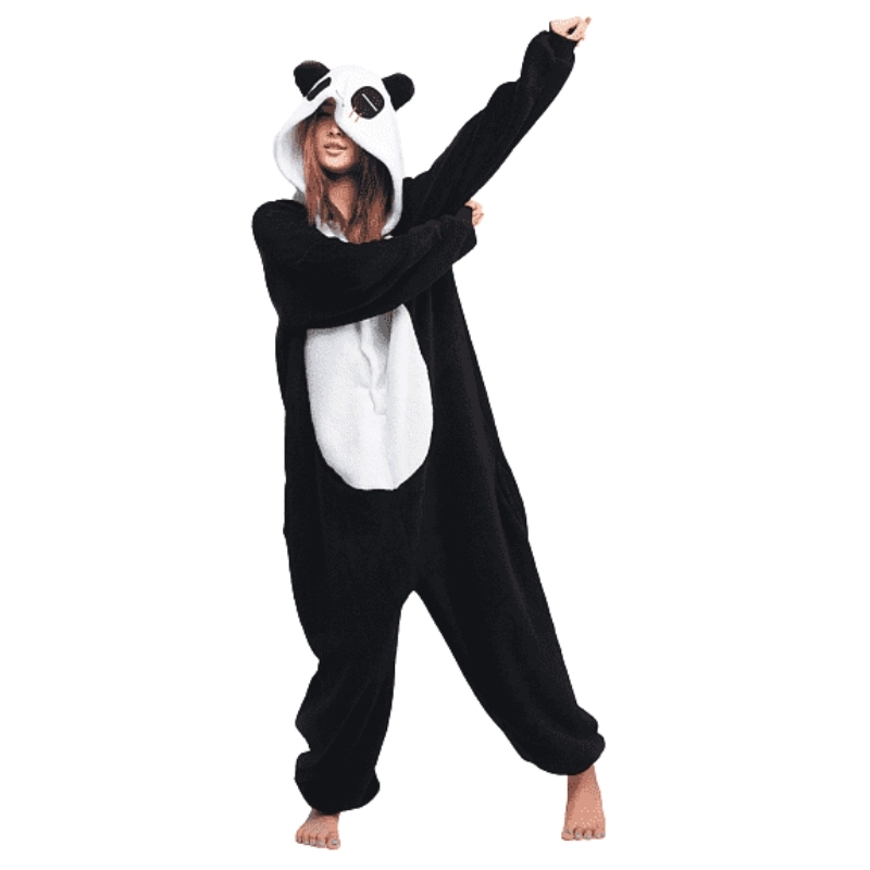 Pijama Panda Adulto Com Capuz 80% Algodão 20% Poliéster A Pronta Entrega em Oferta na Shopee