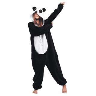Pijama Panda Adulto Com Capuz 80% Algodão 20% Poliéster A Pronta Entrega em Oferta na Shopee