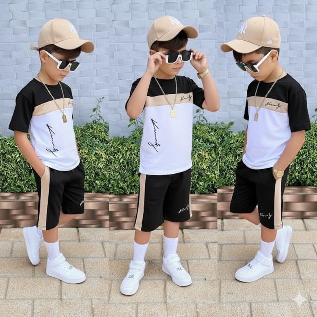 Conjunto Infantil Menino Camisa e Short Dry Fit Roupas Masculina 2 ao 12 Anos Estiloso em Oferta na Shopee