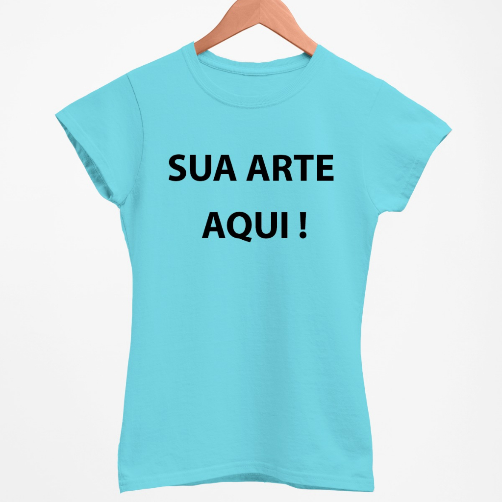 Detalhes do Camiseta Baby Look 100% Algodão Com Frase ou Logo Personalizada, Sua Frase, Sua Logo Ou Arte