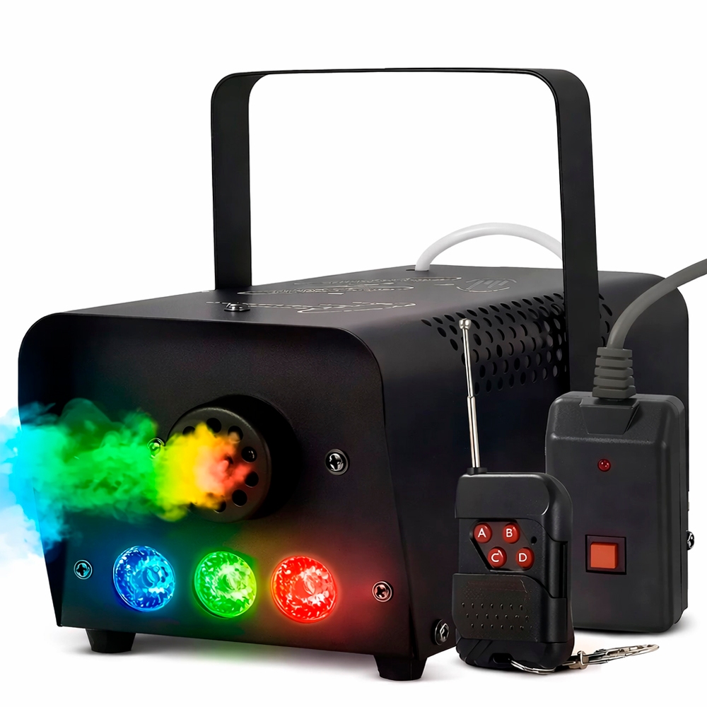 Máquina De Fumaça YDT5 plus 1200w 8 Led Iluminação Rgb + Controle 110v/220v em Oferta na Shopee