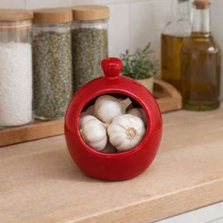 porta alho pote ceramica cozinha em Oferta na Shopee