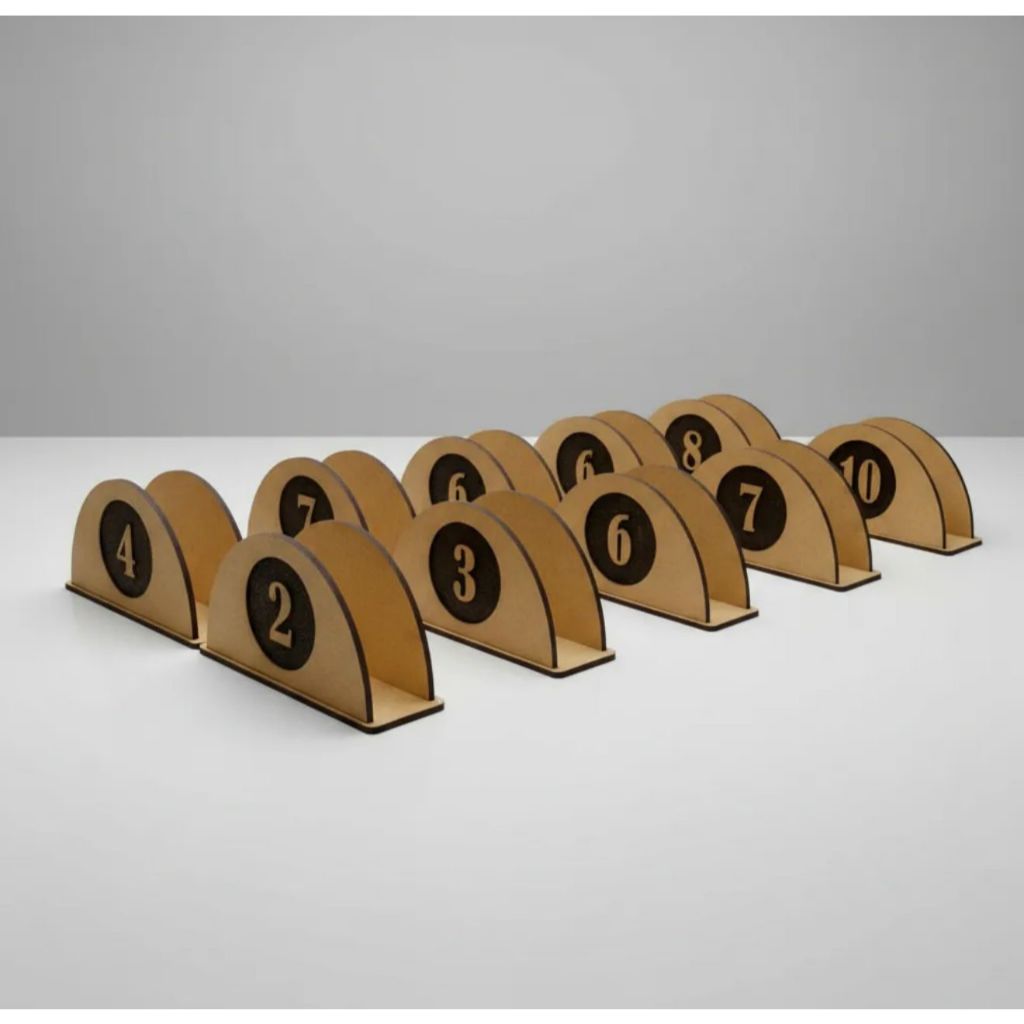 Kit 10 Porta Guardanapo MDF Com Identificação De Mesa 1 ao 10 E Sem Número Ideal Para Restaurantes em Oferta na Shopee