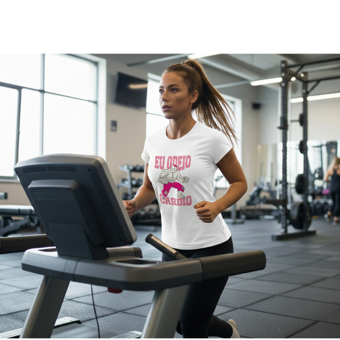 CAMISETA FEMININA PARA TREINOS ACADEMIA CAMINHADA DIA A DIA ESTAMPADA EU TREINO FOFO VERÃO PROMOÇÃO.