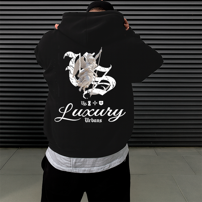 Moletom Canguru Masculino Luxury Urbans Unissex Masculino e Feminino Flanelado Blusa de Frio Estampado