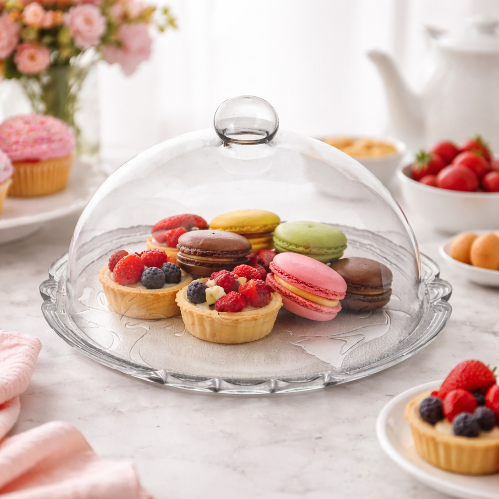 Boleira Porta Bolo de Vidro Flor de Lírio 32 cm para Bolos e Doces em Oferta na Shopee