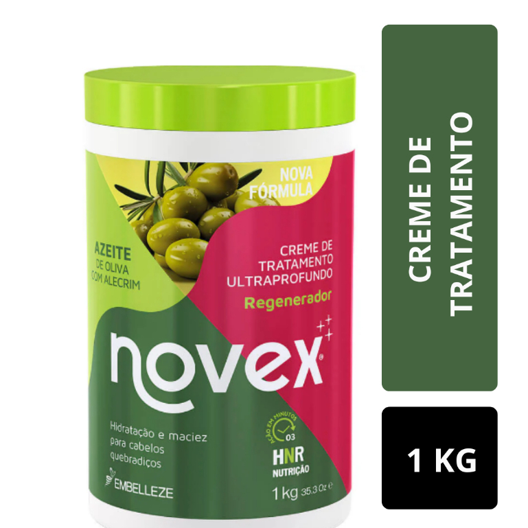 Creme de Tratamento Novex 1Kg Azeite de Oliva e alecrim em Oferta na Shopee