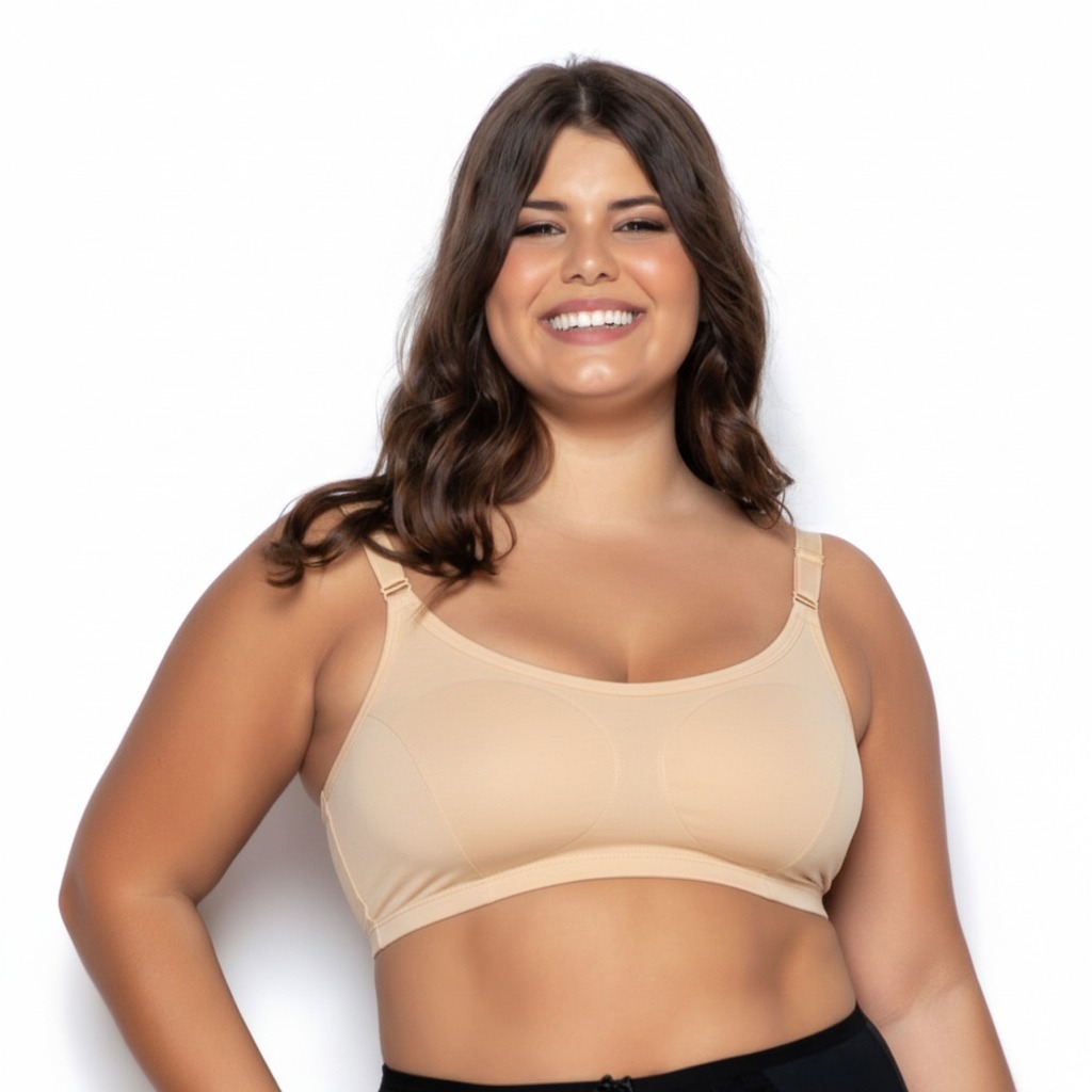 Sutiã Tipo Top Plus Size Reforçado Sem Bojo Com Alça Larga 48 a 52