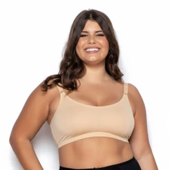 Sutiã Tipo Top Plus Size Reforçado Sem Bojo Com Alça Larga 48 a 52