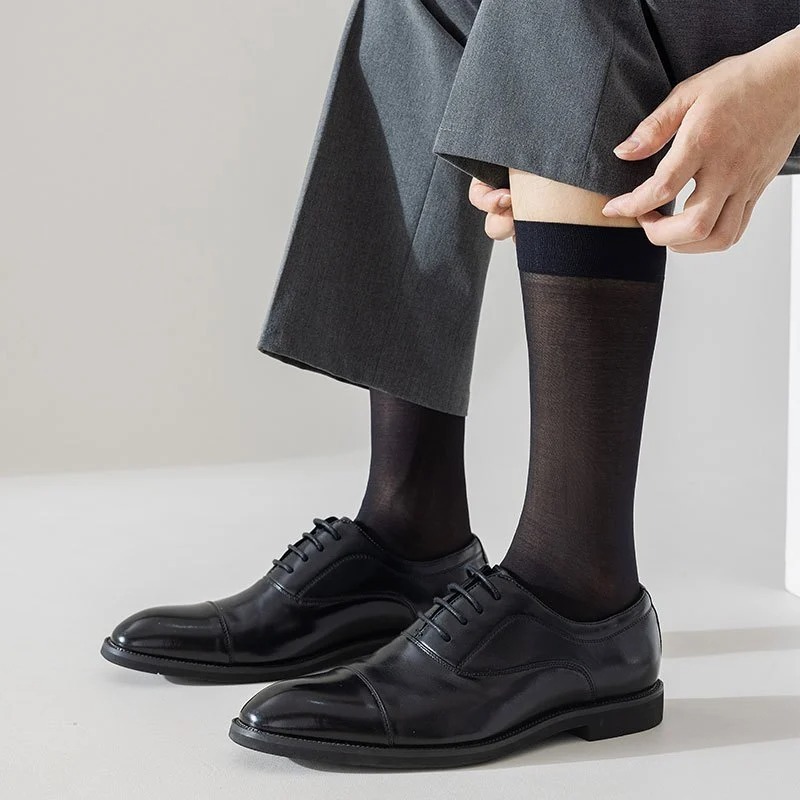 Kit 6 Pares Meia Social Moda Masculina Fina Clássica Sapato Conforto Para Terno