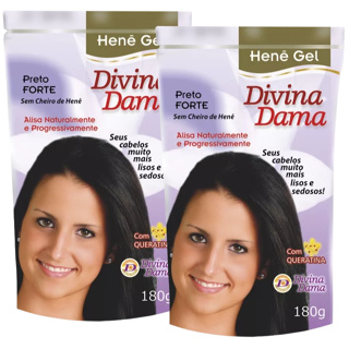 Kit 2 Henê Divina Dama 180g Gel Pouch – Escolha Forte ou Médio em Oferta na Shopee