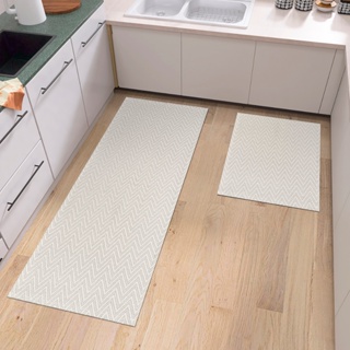 Tapetes Cozinha Kit 2 e 3 Peças Passadeira Capacho Antiderrapante Chevron Cru Cinza em Oferta na Shopee