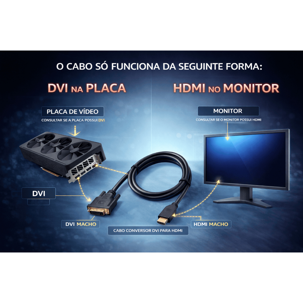 Cabo Hdmi Para Dvi 24+1 Banhado A Ouro 1,80 Metros Com Filtro Banhado a Ouro em Oferta na Shopee