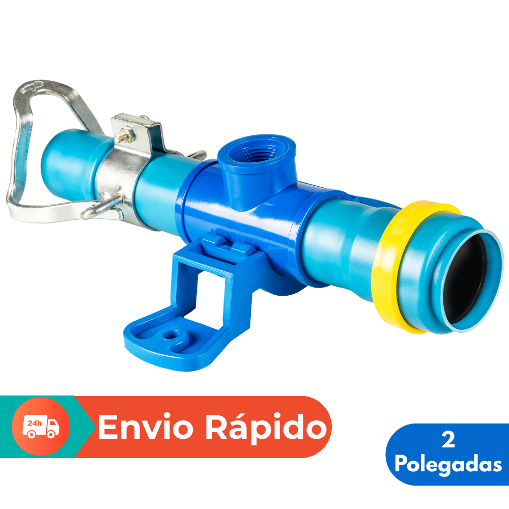 Tê Saída de Aspersor ES 2" x 1" | Tubo PVC Engate Rápido | Engate Sela