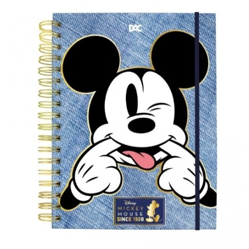 Caderno Smart Universitário 10 Divisórias Mickey Azul 80 folhas