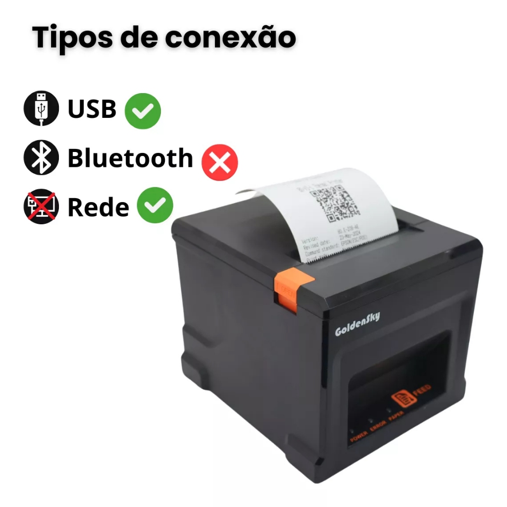Impressora Térmica 58mm 80MM Bluetooth Guilhotina Ticket Cupom Nao Fiscal Milimetros Pc USB em Oferta na Shopee