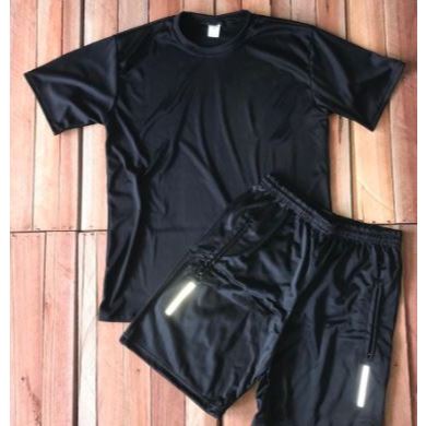 Conjunto Short E Camiseta Dryfit Treino Corrida Academia Elastano Bermuda Camisa Academia