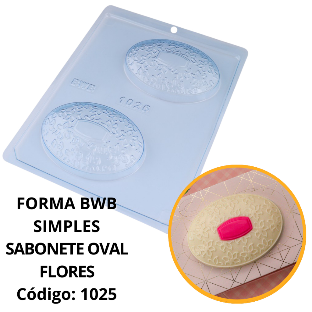 1~10 FORMA SIMPLES SABONETE OVAL FLORES CÓD.:1025 (J1) EM ACETATO BWB PARA DOCES DE CHOCOLATE E CONFEITARIA PÁSCOA. em Oferta na Shopee