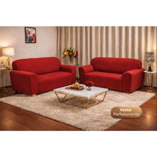 Kit Capa de Sofá Coladinha 2 e 3 Lugares Malha Gel em Oferta na Shopee