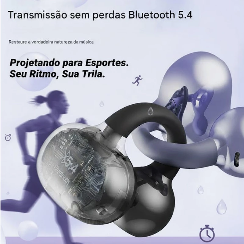 Fones de Ouvido Esportivos sem Fio com Clipe Q71 Bluetooth OWS — foto 3
