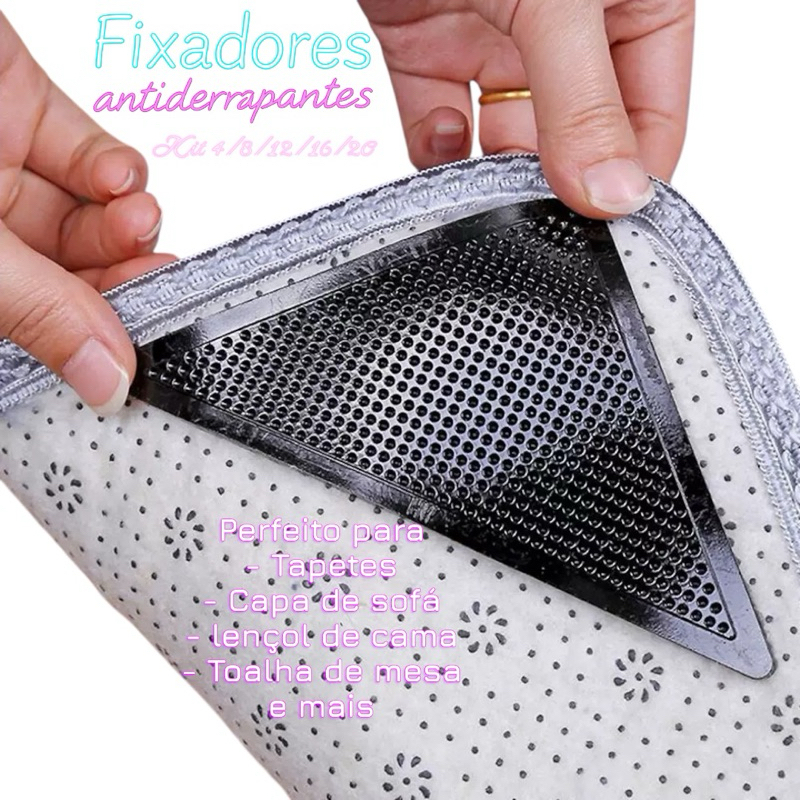 Fixadores Antiderrapantes para Tapetes e Sofá – Não Desliza, Lavável e Reutilizável