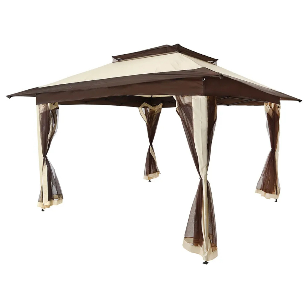 Gazebo Dobrável Bel Elegant 3,60x3,60 Oxford Bege Reforçado