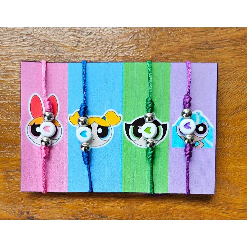 Pulseira da Amizade com 4 Meninas Super Poderosas