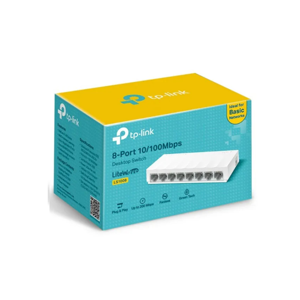 Switch Tp-link Ls1008 8 Portas 10/100mbps Switch Tp-link Ls1008